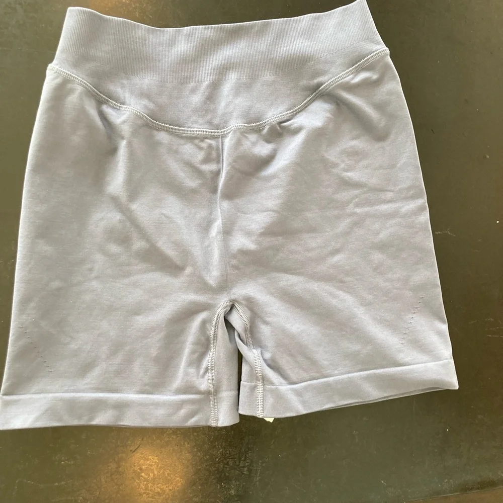 Gymshark Shorts Womens Large Gray High Waist Biker Compression Gym XL - Picture 2 of 9